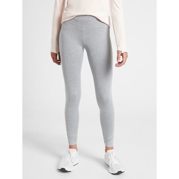 Athleta Girls XLarge 14 Gray Major League Mesh Tight Leggings Workout Pieced - Picture 10 of 11